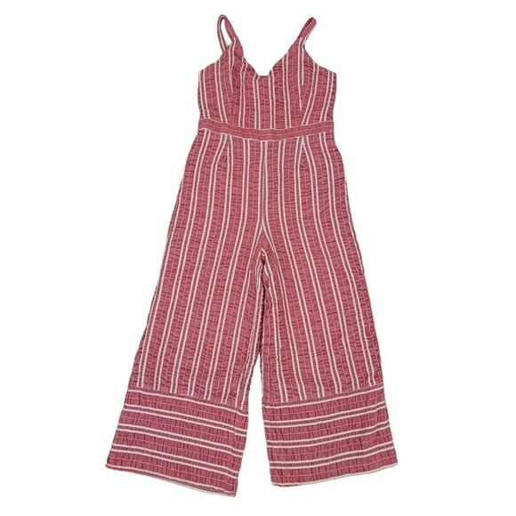 Anthropologie ett:twa Robin wide leg culotte jumpsuit red medium NO BELT - Picture 11 of 13